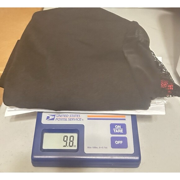 Chocolate Black Embroidered On Red Mesh Neckline & Arms Vampire Gothic - Picture 11 of 11